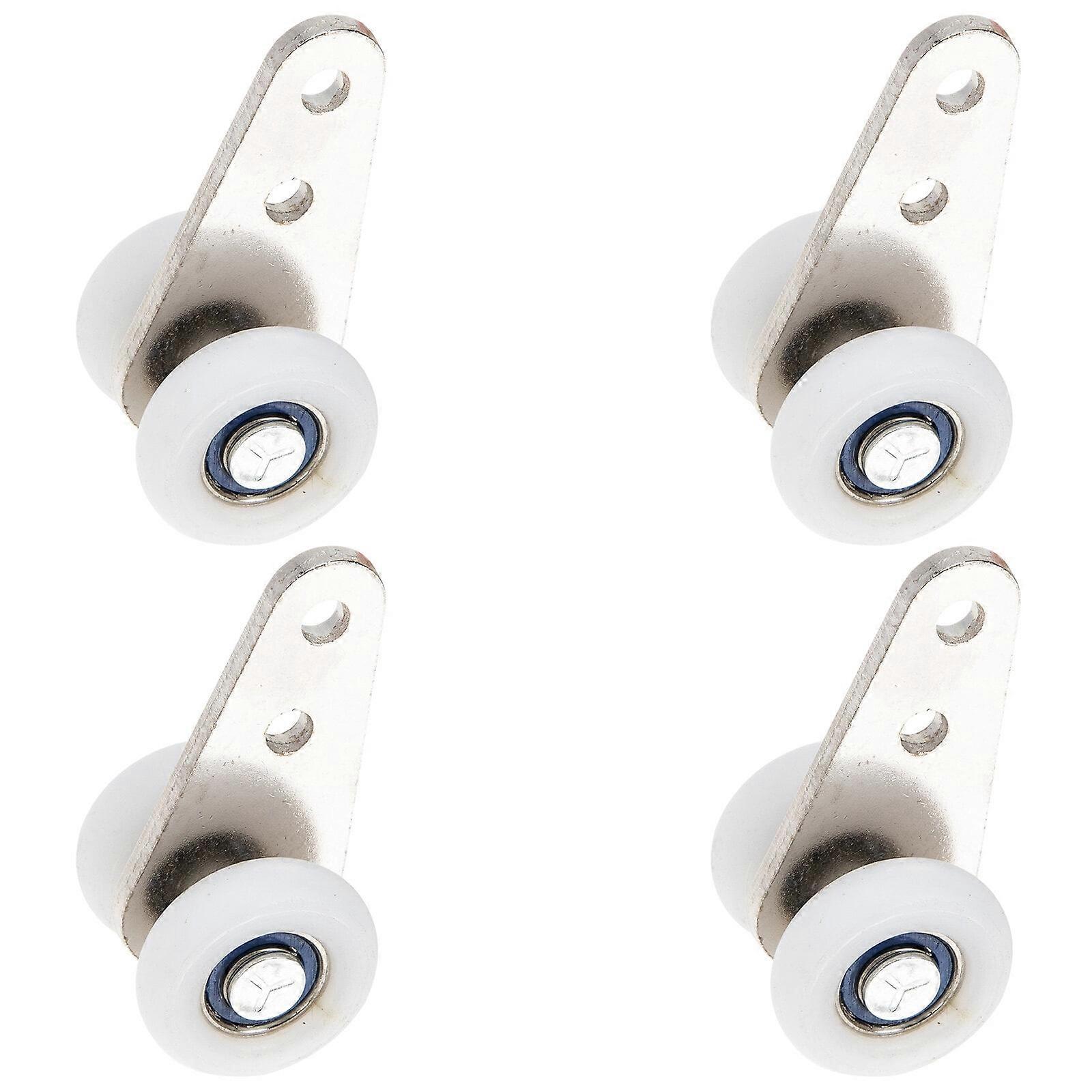 4Pcs Curtain Hanging Wheels Smoothly Sliding Rollers Nylon Mute Wheels