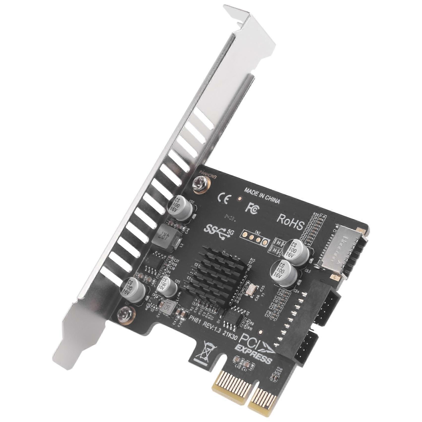 Pci Express Card Pcie to USB3 Type-E Front Type-C 19P Expansion Card Compatible Pci-E X1 X4 X8 X16 Interface