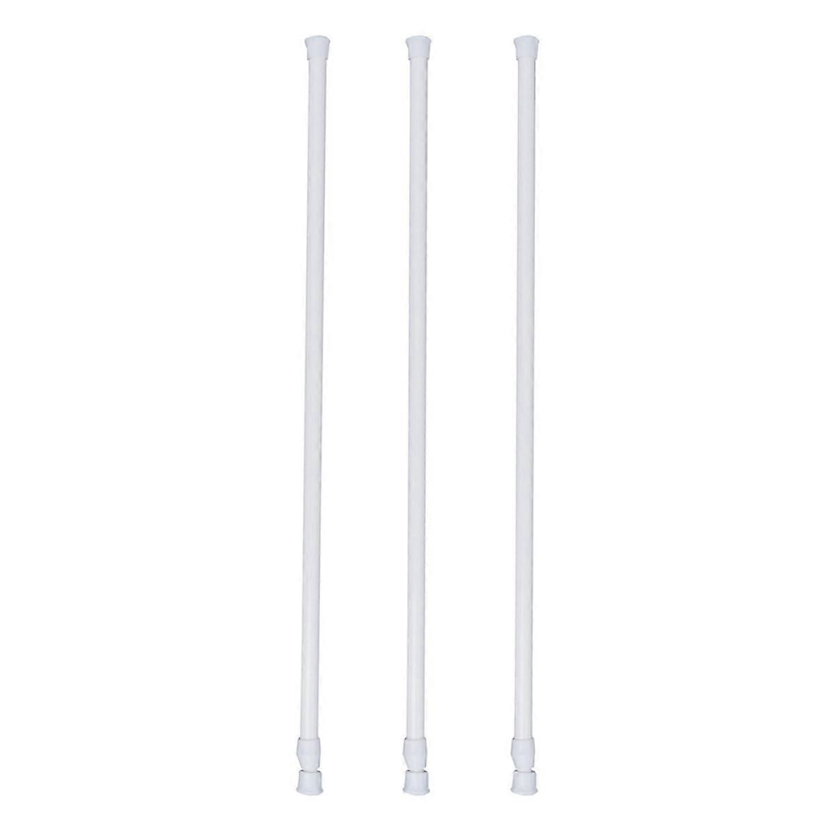 3pcs Telescopic Curtain Rod Set Adjustable Length RustResistant Clothes Rail for Door and Closet