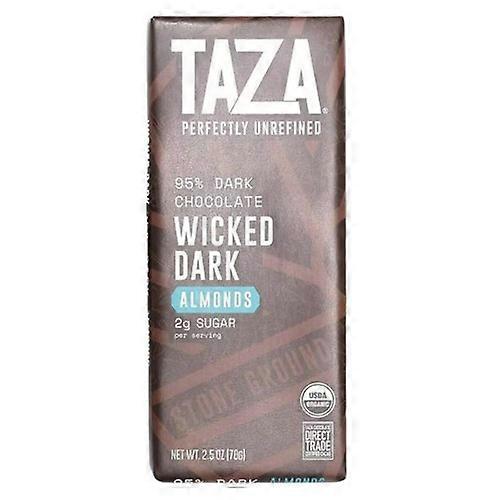 Left Coast Naturals Wicked Dark With Almonds 95% Dark, 70 Grams (Case Of 10)