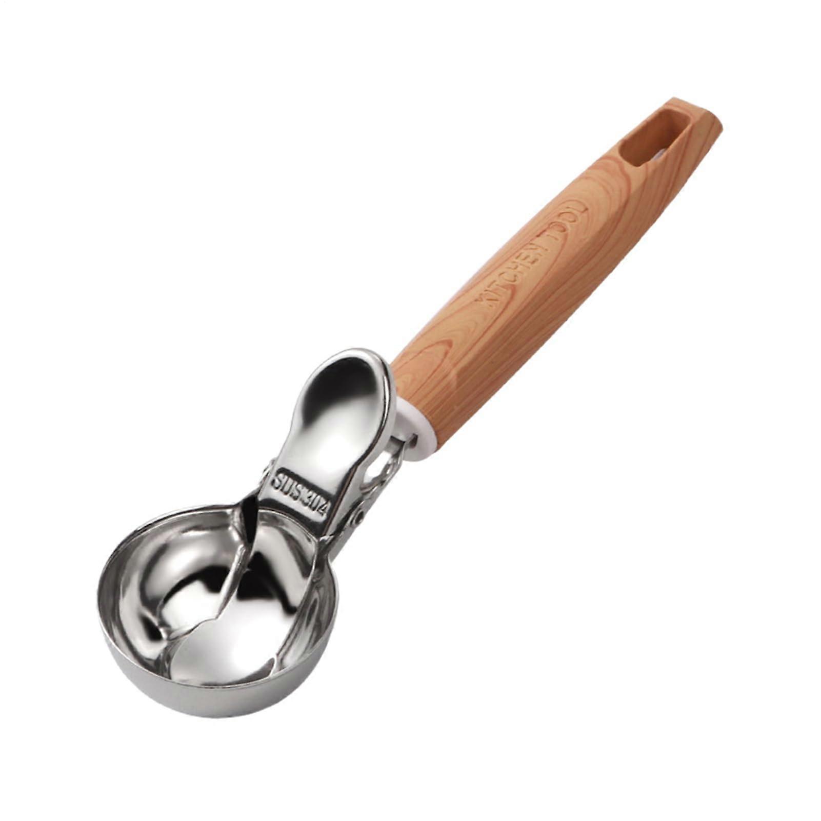 Stainless Steel Ice Cream Scoop with Smooth Trigger Release for Cookie Dough and Baking Use