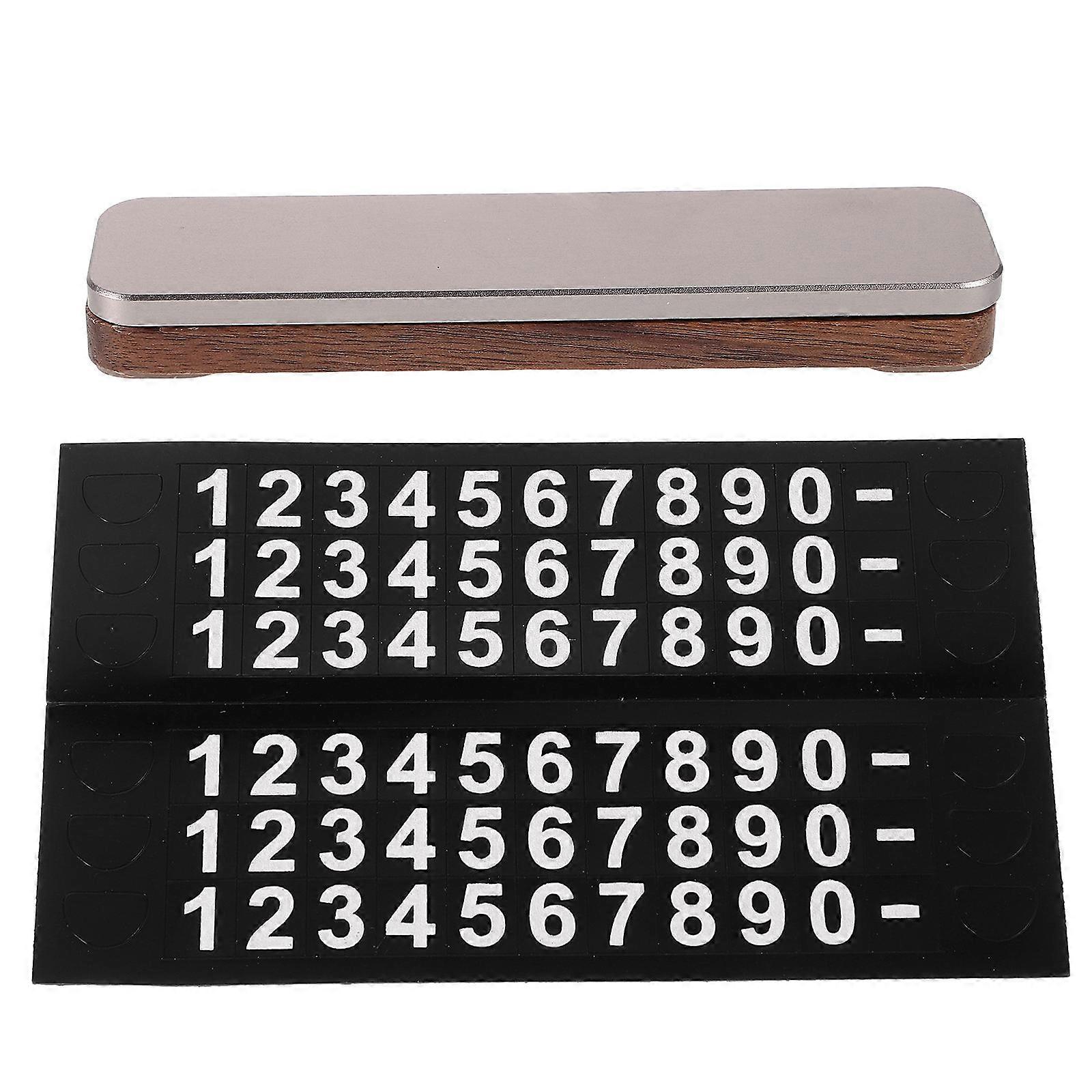 Temporary Parking Phone Wooden Car Phone Number Display for Dashboard