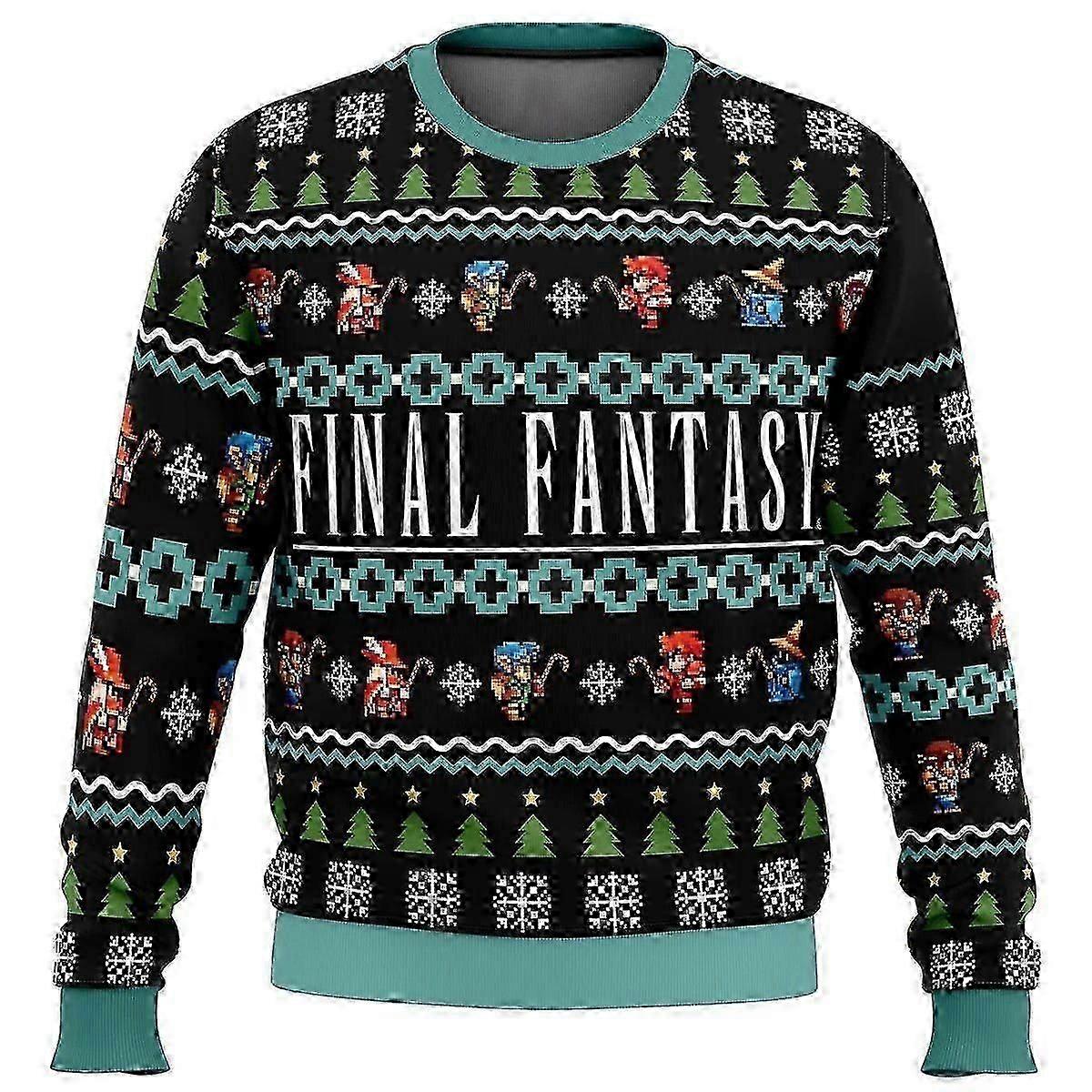 Final Fantasy Klassisk 8bit Stygg Julegenser Gave Julenissen Genser Menn 3D Genser Og Topp Høst Og Vinter Kluti