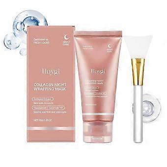 Anti-Aging Collagen Face Mask for Night Care and Skin Renewal with Deep Hydration