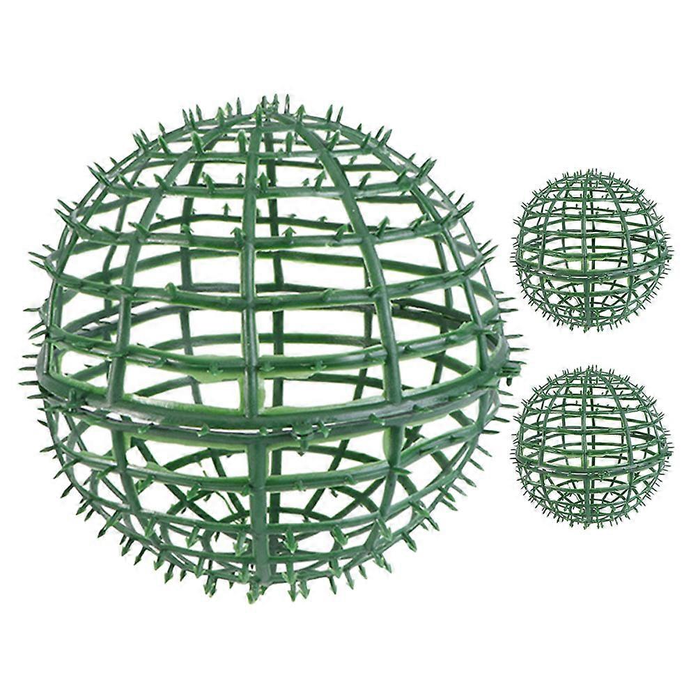 Artificial Plant Topiary Ball Support for Flower Arrangement 3Pcs Plastic Frame
