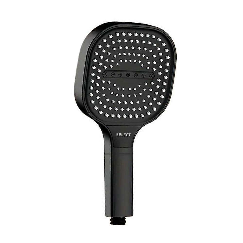 Pressure Adjustable Shower Head with 3 Spray Modes, Water Saving Large Panel for Bathroom, Black