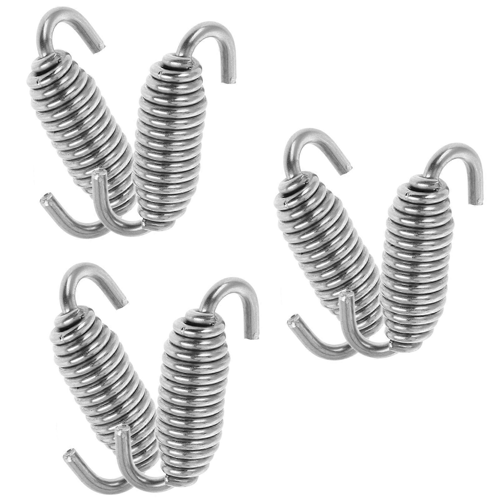 Stainless Steel Motorcycle Springs for Security 6Pcs Silver