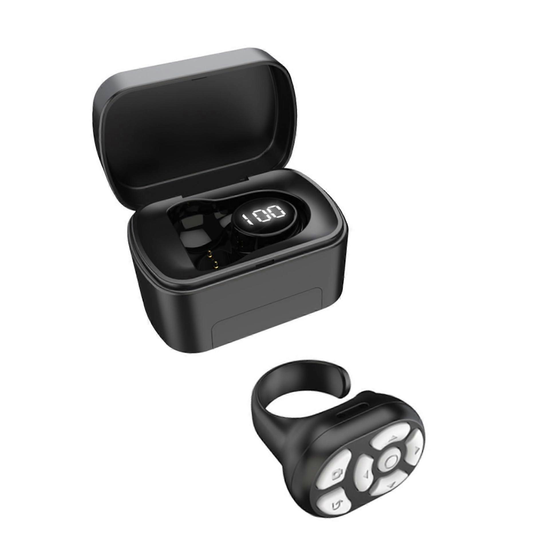 Bluetooth Page Turner Ring with Bluetooth 5.3, Hands Control, MultiDevice Pairing, Charging Case