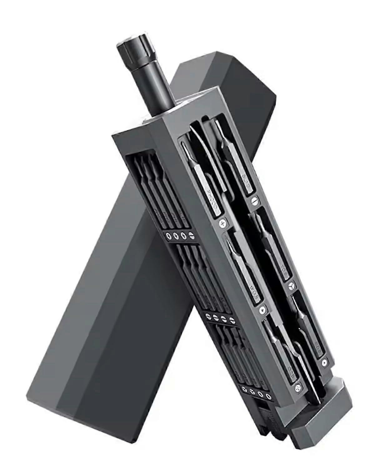 Electric Precision Screwdriver Kit with 40 Magnetic Bits, Adjustable Torque, for Laptop Camera , Gray