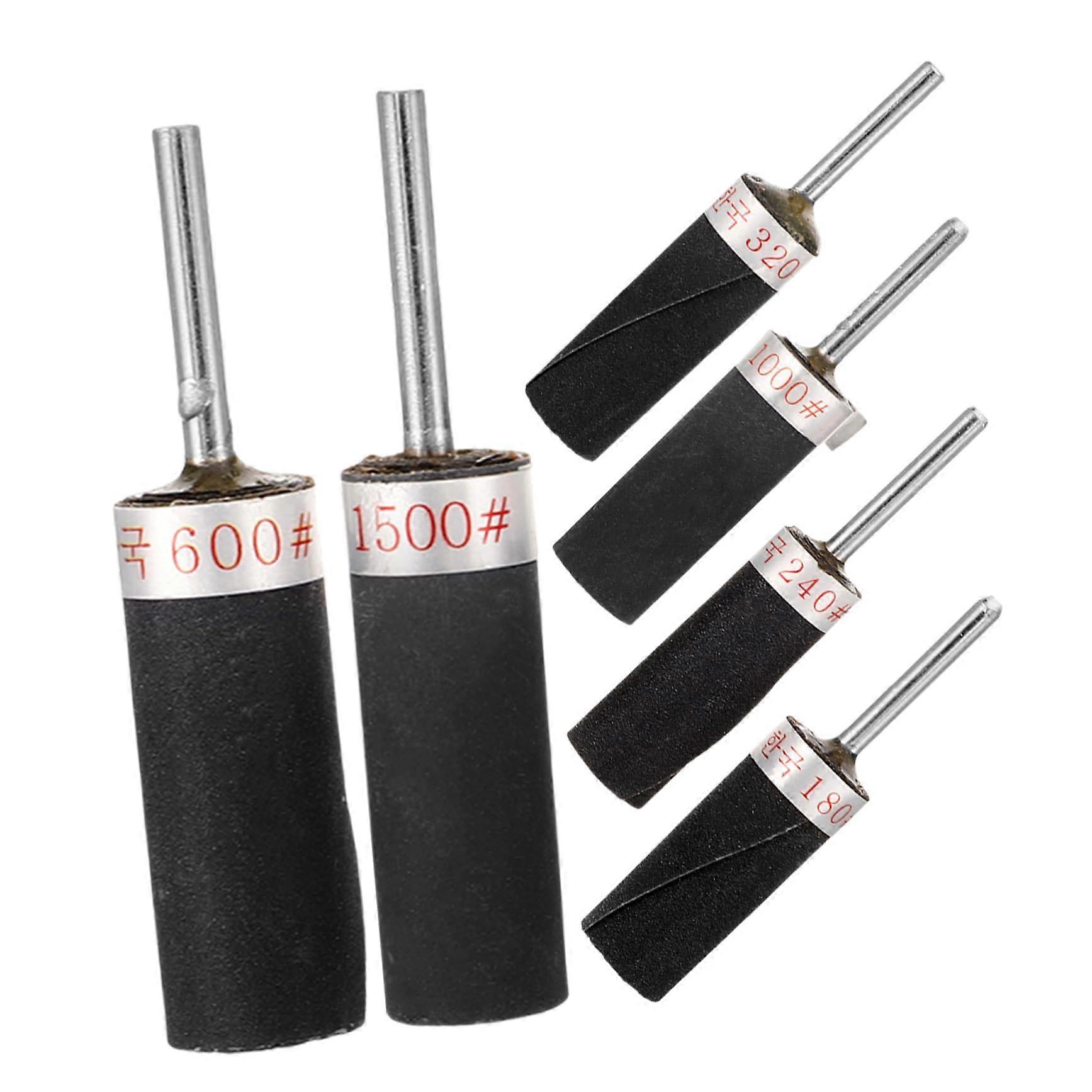 6pcs Sanding Drum Kit for Drill Press and Rotary Tools, Durable Cylindrical Woodworking Set