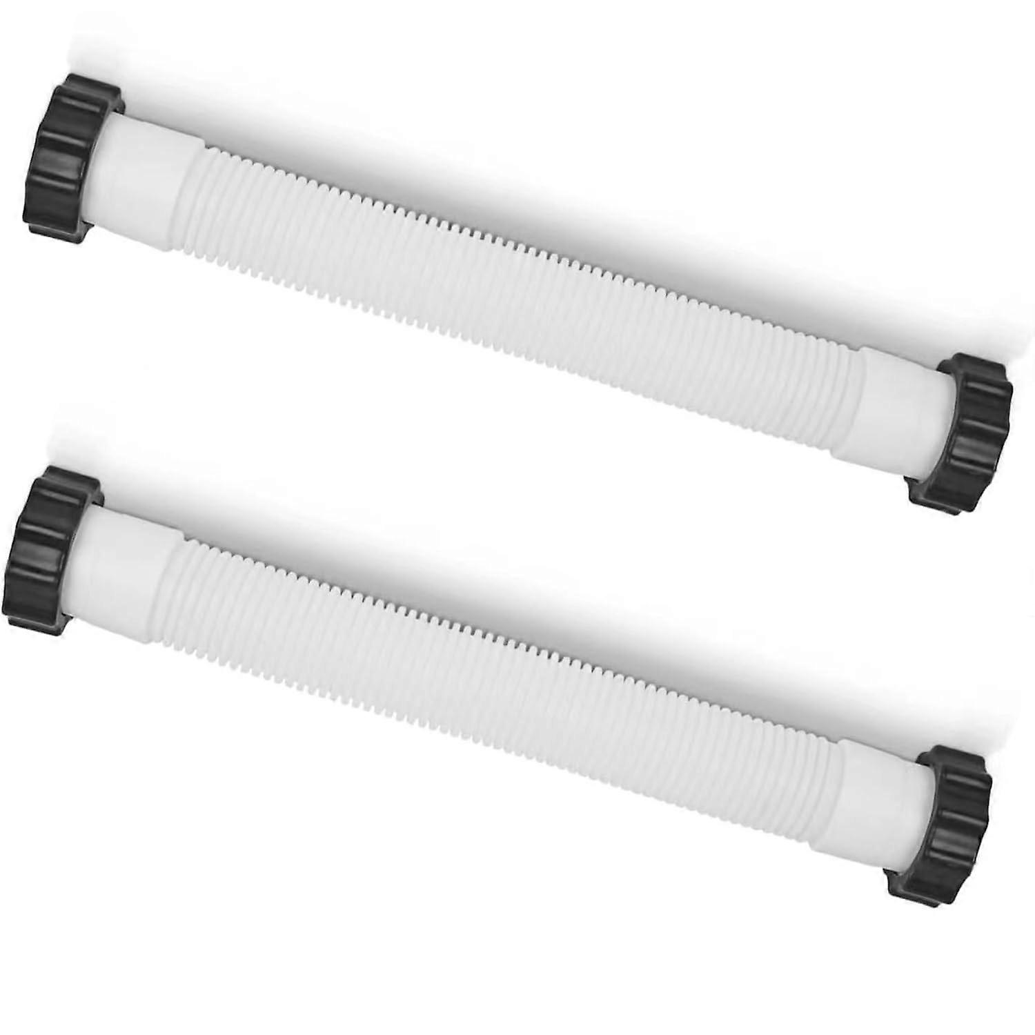 2Pcs 16in Pool Filter Hose 1.5in for Above Ground Sand Pump, Leakproof Flexible Replacement