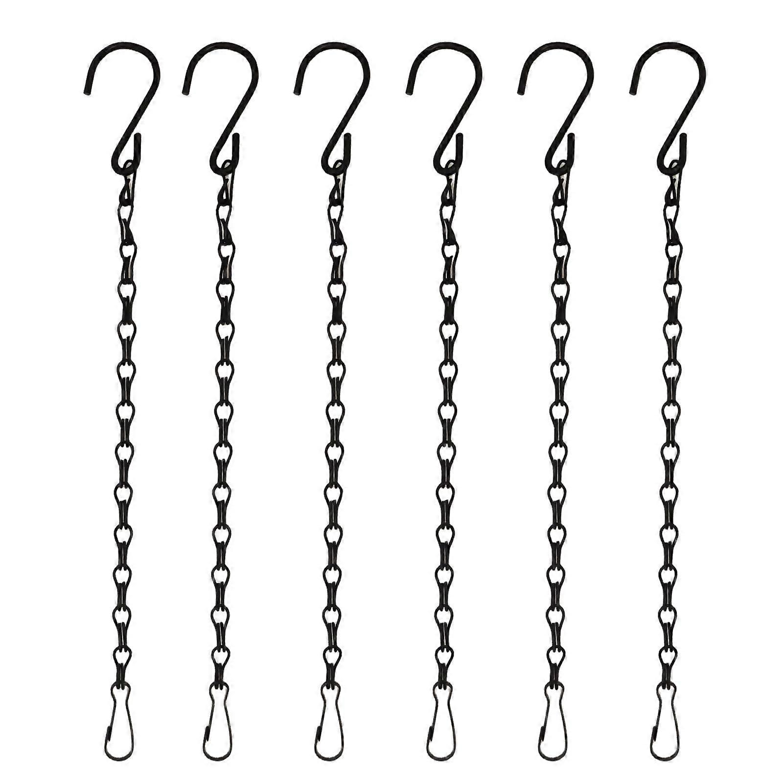 6Pcs Adjustable Plant Hanging Chains with Metal Ceiling Hooks, Rustproof for Indoor Outdoor Use