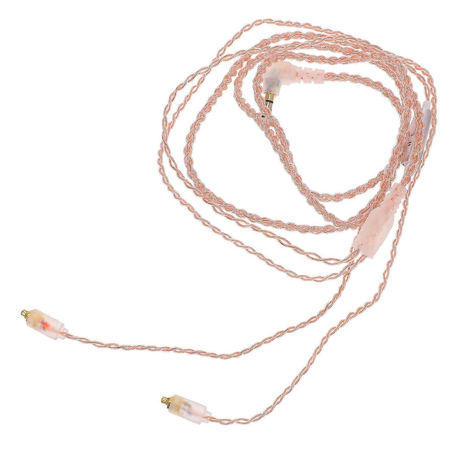 Rose Gold Headset Wire for Replacement Durable Audio Cable 3.5mm Plug