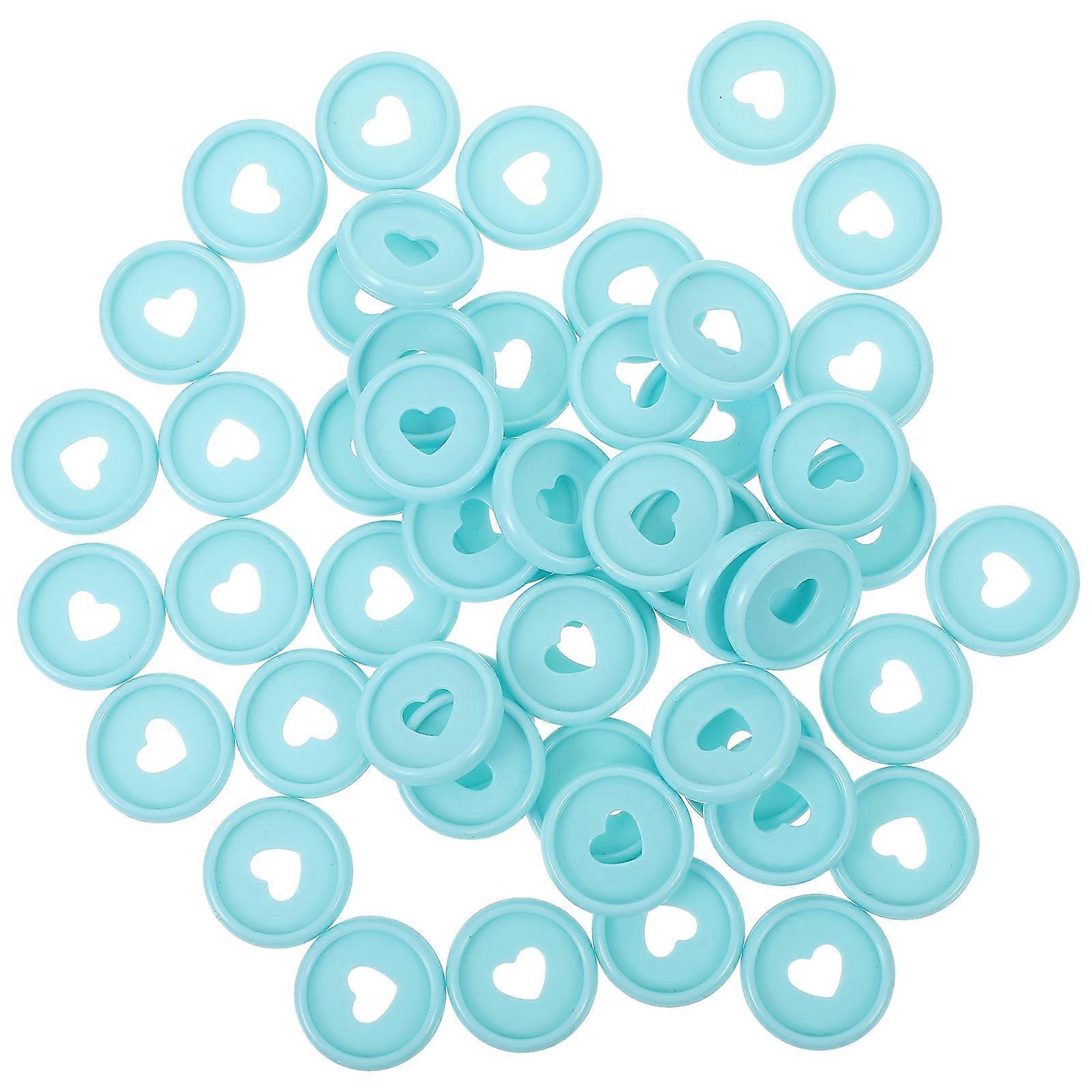 Binder Discs Sky-Blue Plastic for Planner 50Pcs Loose-Leaf Notebook Binding