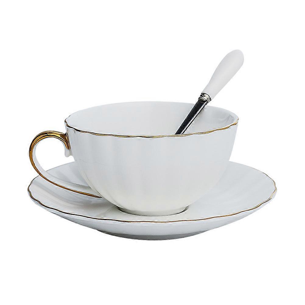 Coffee Cup Set Ceramic Cup with Tray for Coffee Use 1Set and Spoon