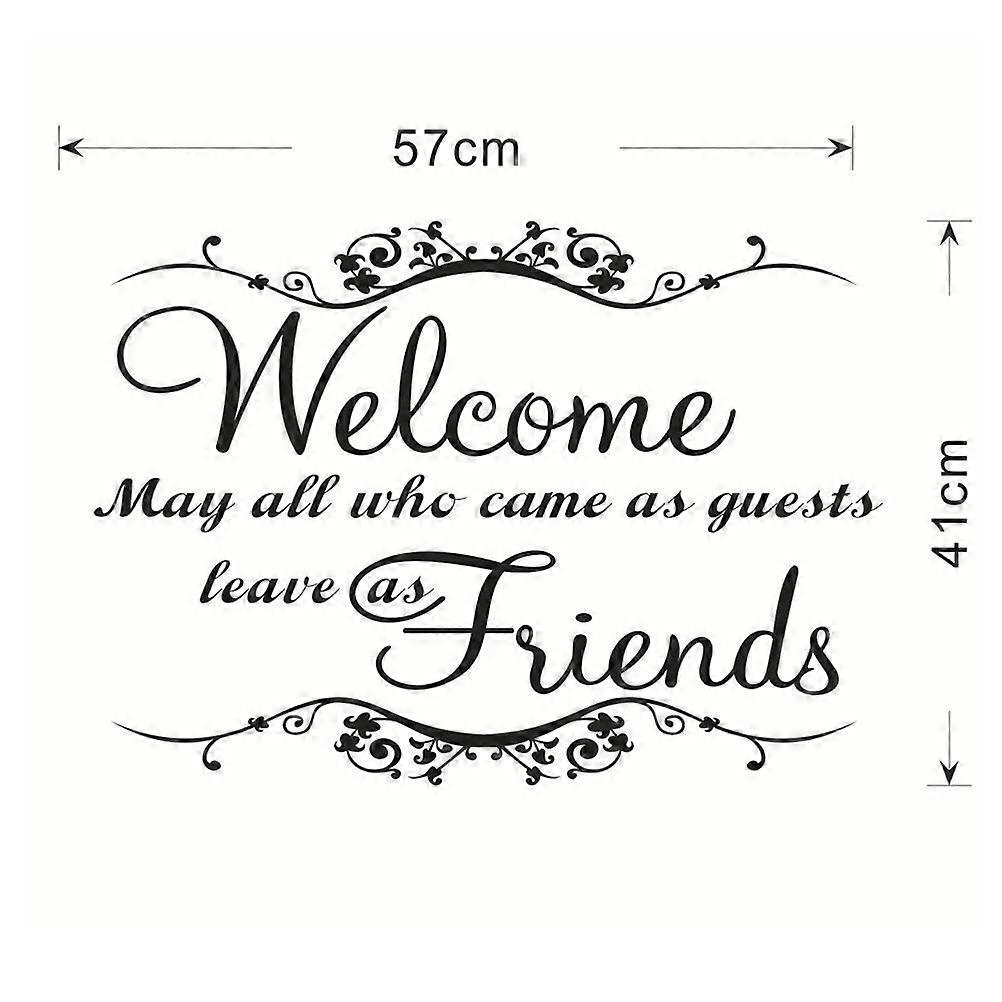 Background Wall Stickers Removable Vinyl Wall Decals Welcome Friends