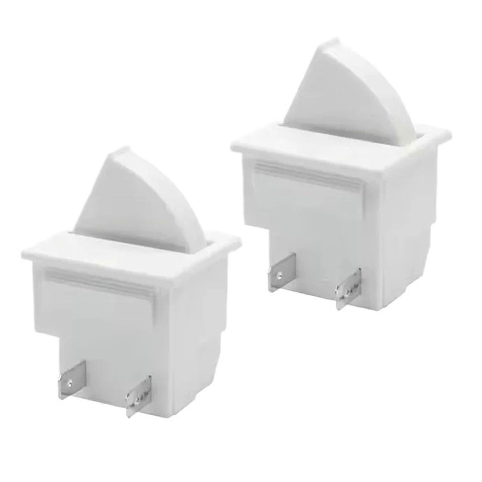 2pcs 2 Pin 250V Normally Open Refrigerator Door Switch for Automatic Light Activation