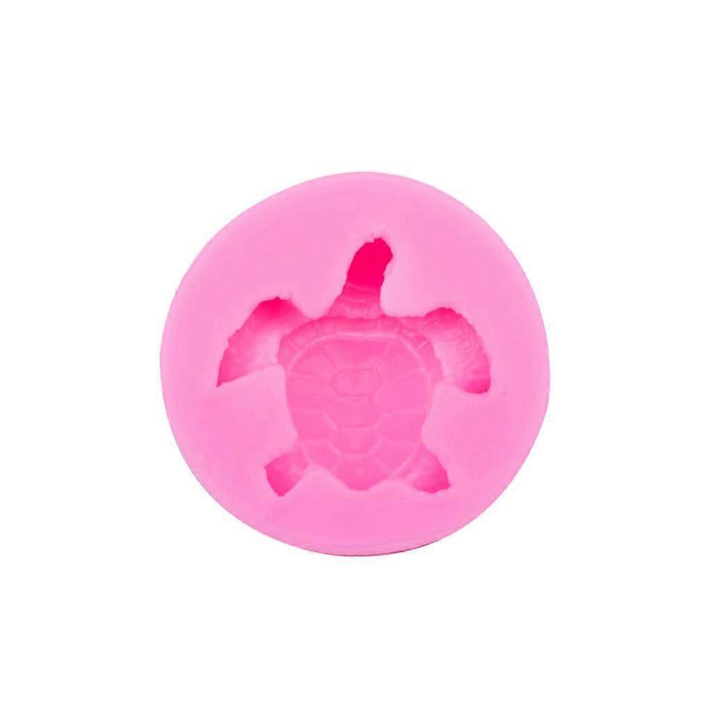 Silicone Baking Mold with Exquisite Turtle Animal Pattern for Chocolate Fondant Candy, Pink