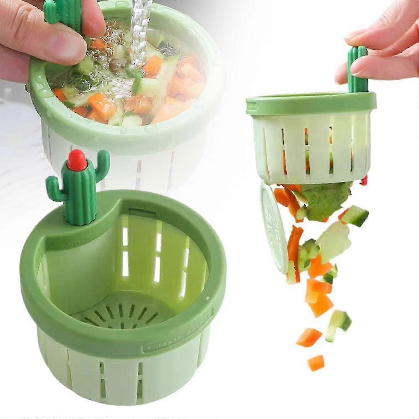 2025 Cactus Kitchen Sink Drain Strainer, Cactus Sink Strainer Press Automatic Dumping Basket, Multi-Functional Sink Draining Basket
