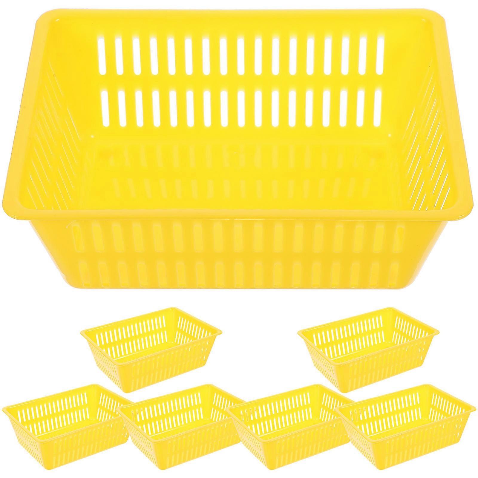 Plastic Coin Storage Basket for Sundries Organizer 21Pcs Red