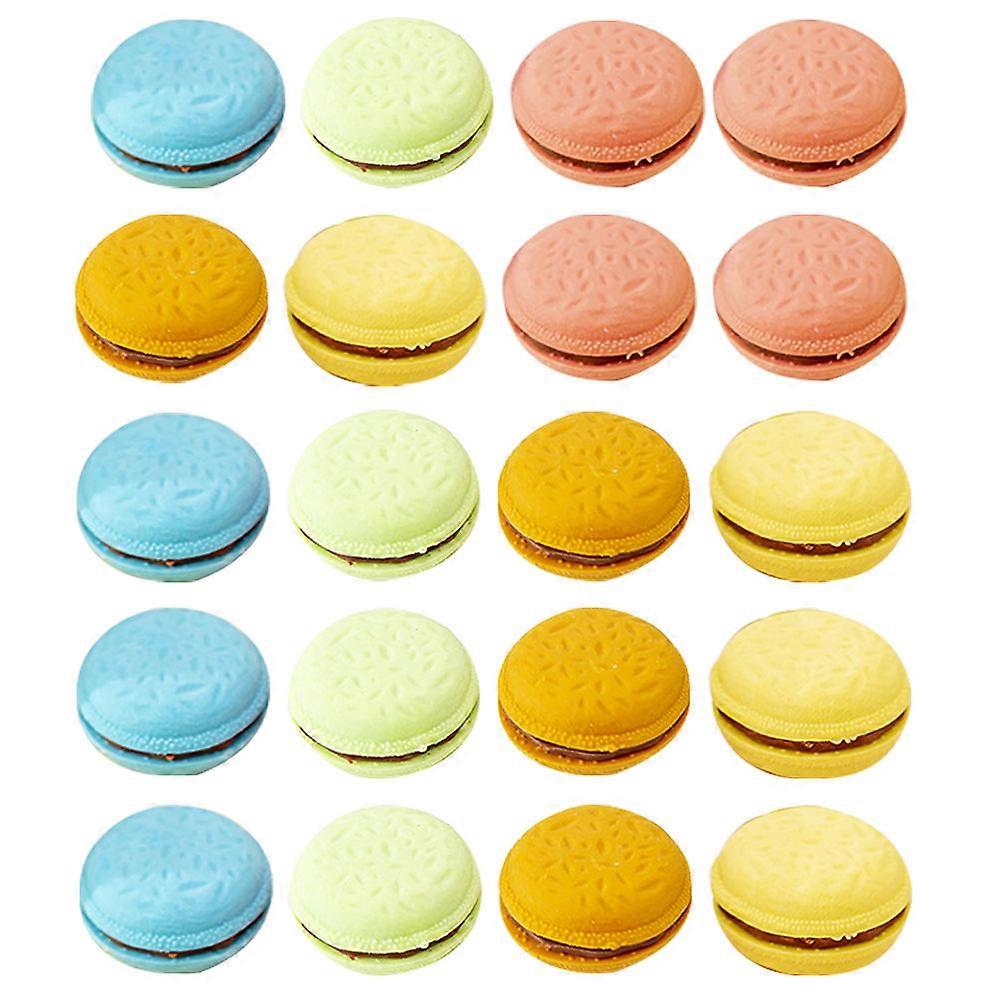 Cute Erasers for Kids Macaron Rubber 4 Boxes Cartoon Eraser Pack