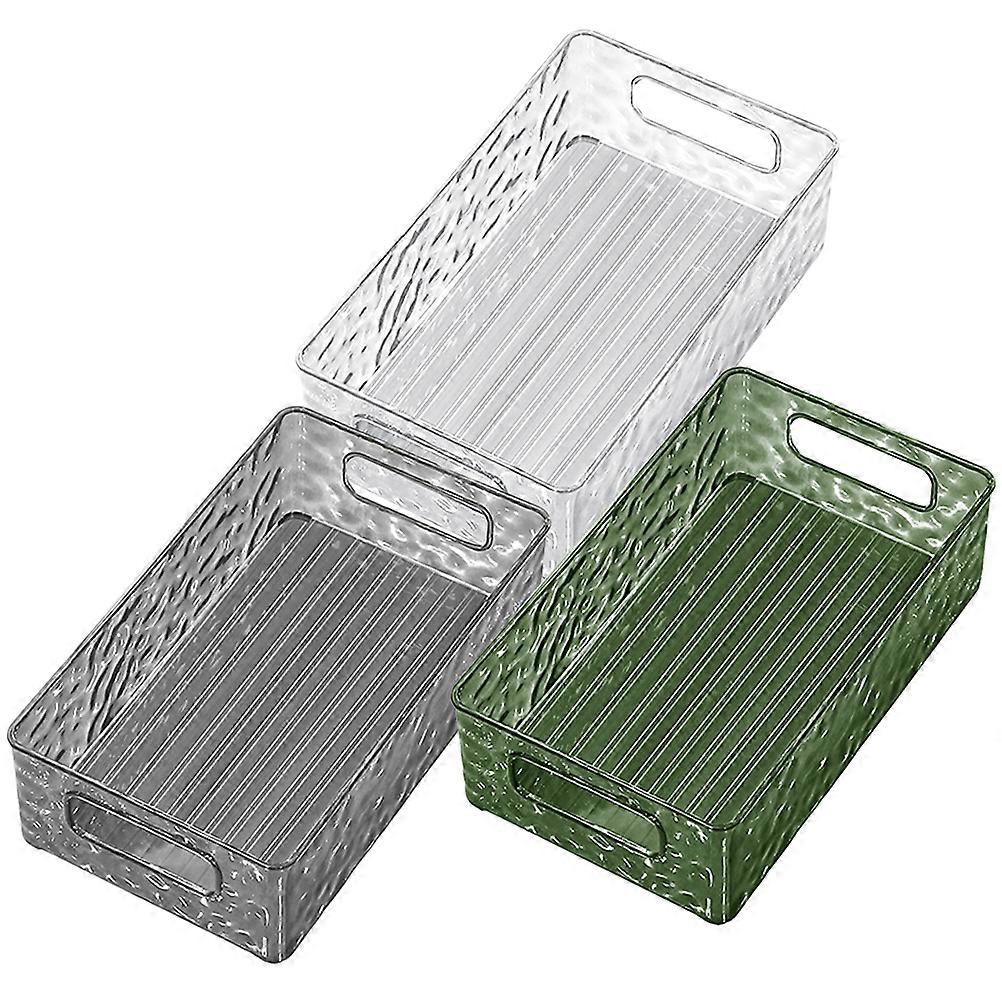 Counter Organizer Makeup Tray for Kitchen Use 3Pcs with Handle