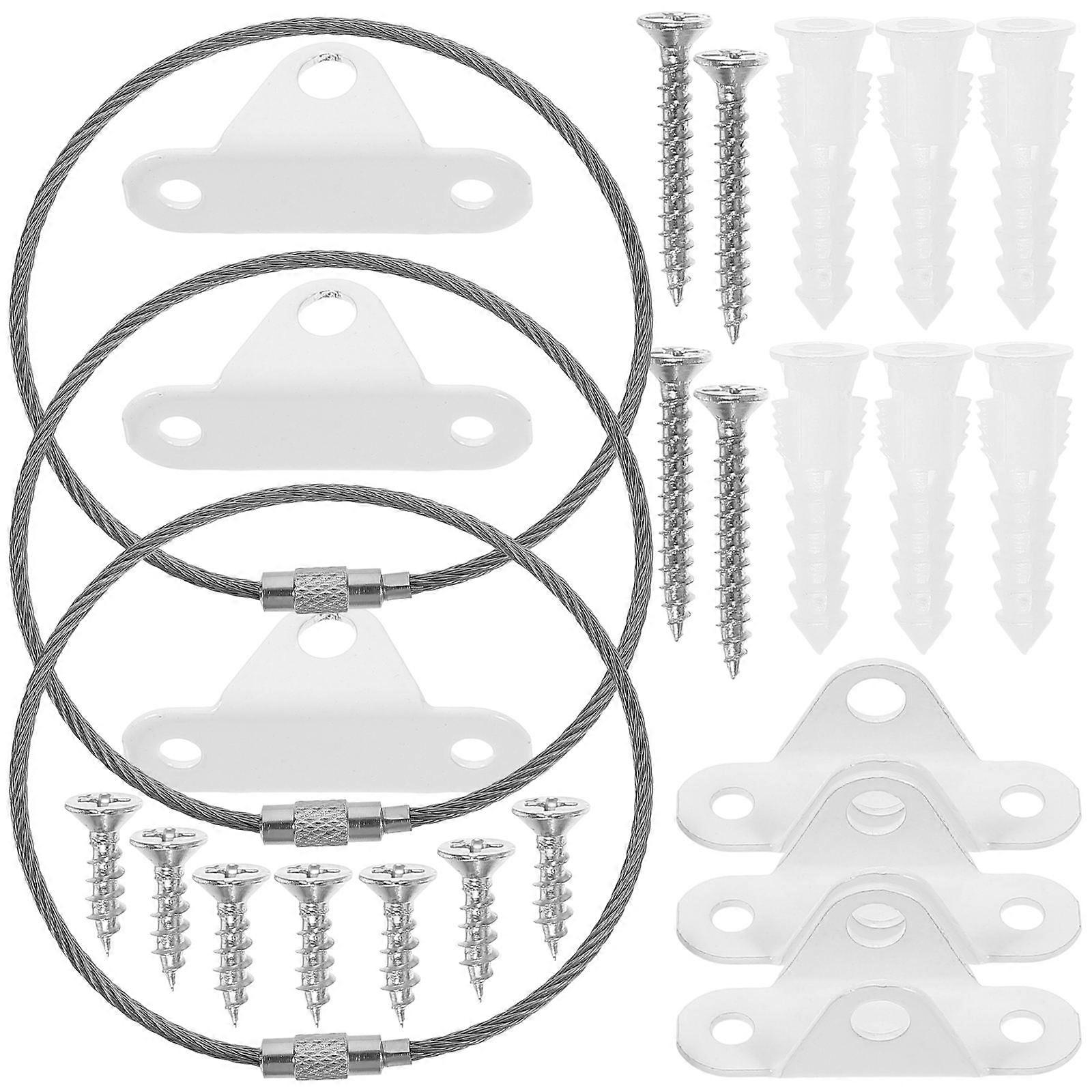 Child-Proof Furniture Strap Set for Secure Fixing 6Sets White