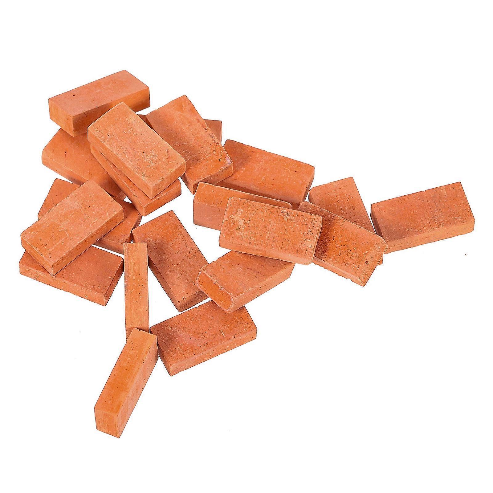Architectural Model Miniature Bricks Pottery Clay for Decoration 20Pcs
