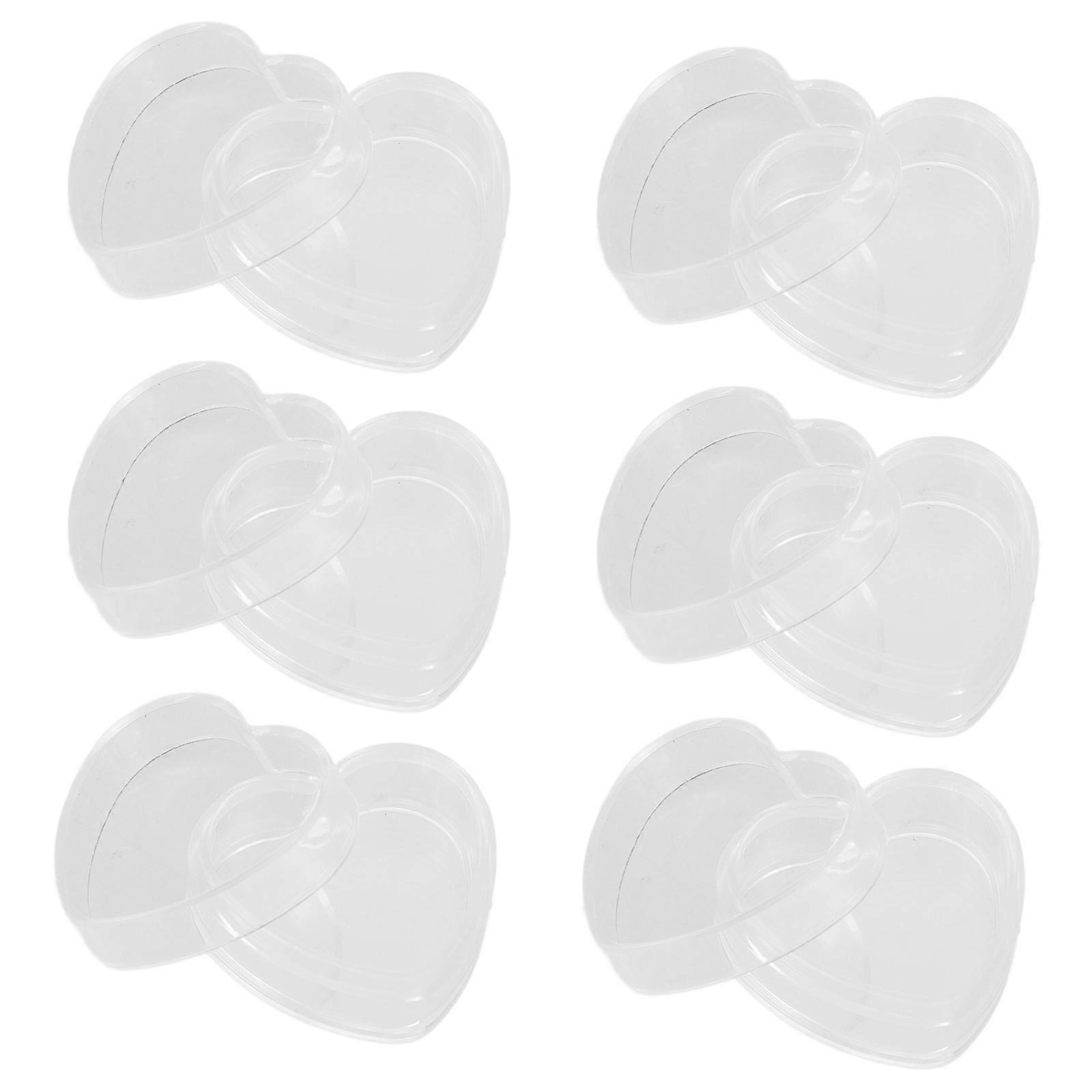 Nail Art Plastic Storage Box Heart Shaped for Organizing 40Pcs Set