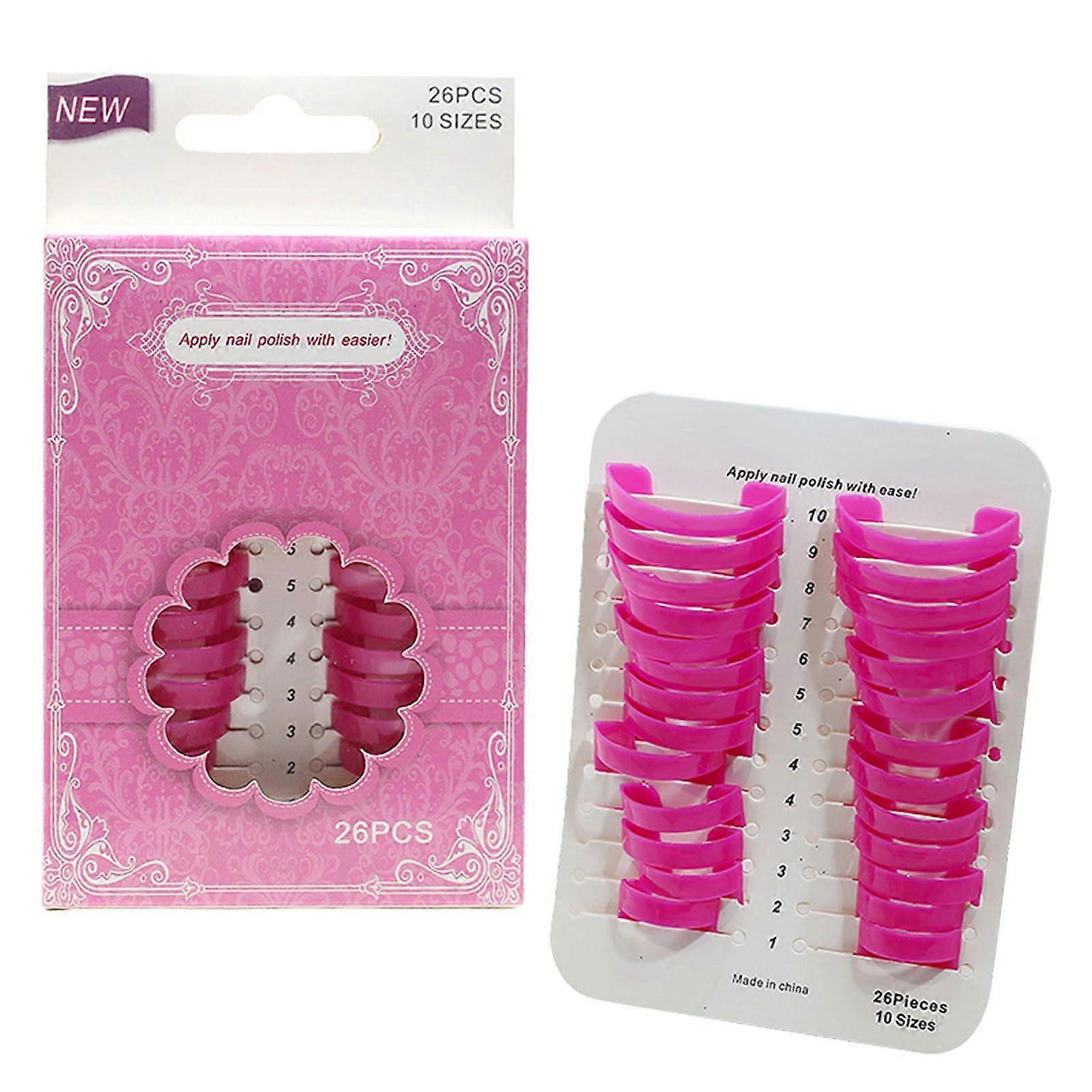 26 Pieces Reusable Nail Polish Protector Set with Cuticle Guard for Precise Manicure