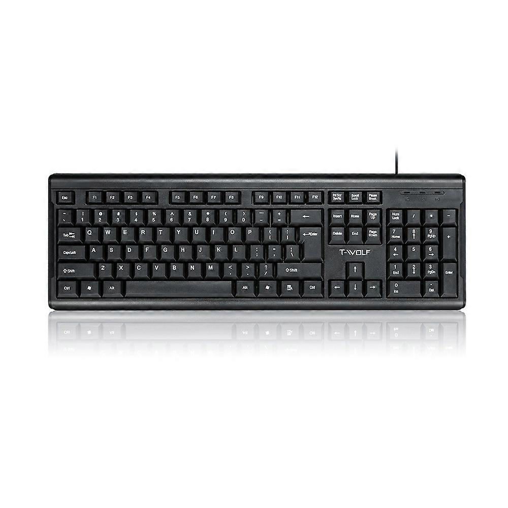 T-WOLF T15 104 Keys USB Wired Keyboard