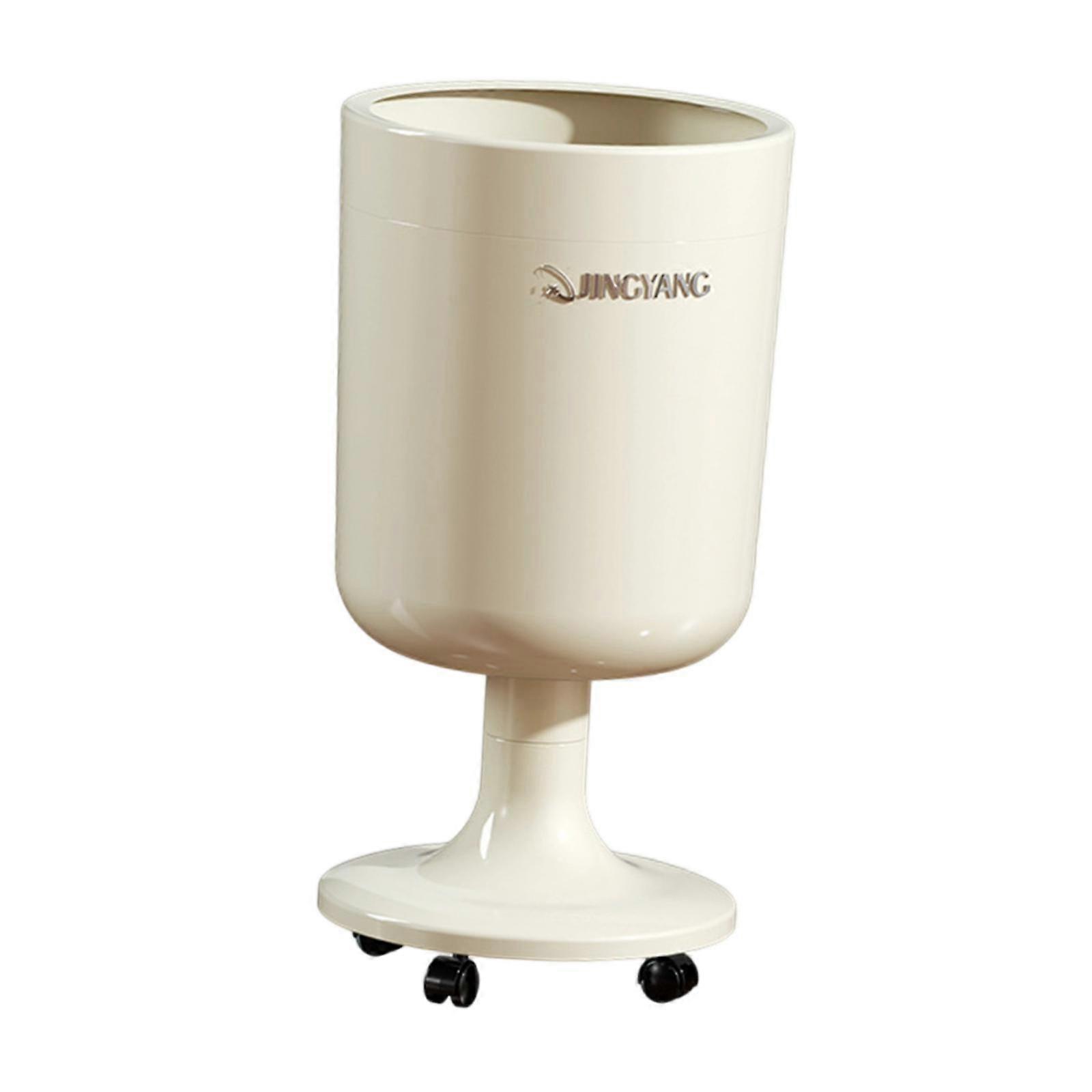 Trash Bin with Wheels Trash Can Retaining Design Durability Waste Bin Garbage