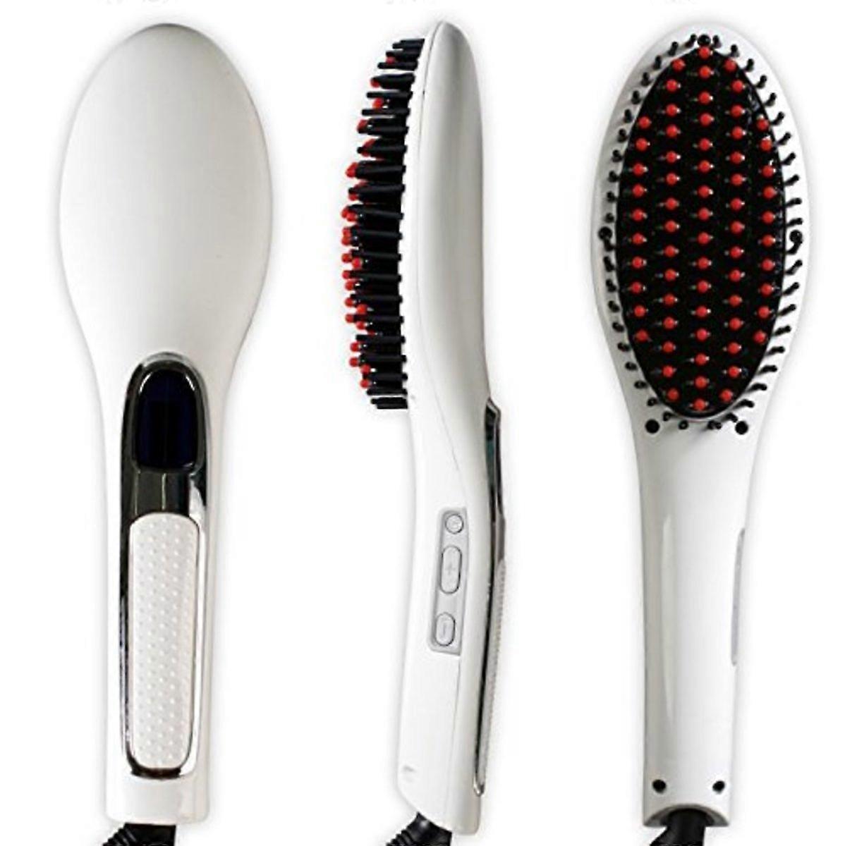 2 Pack Professional Ceramic Hair Straightening Brush with Ionic Heating and Adjustable Heat Settings