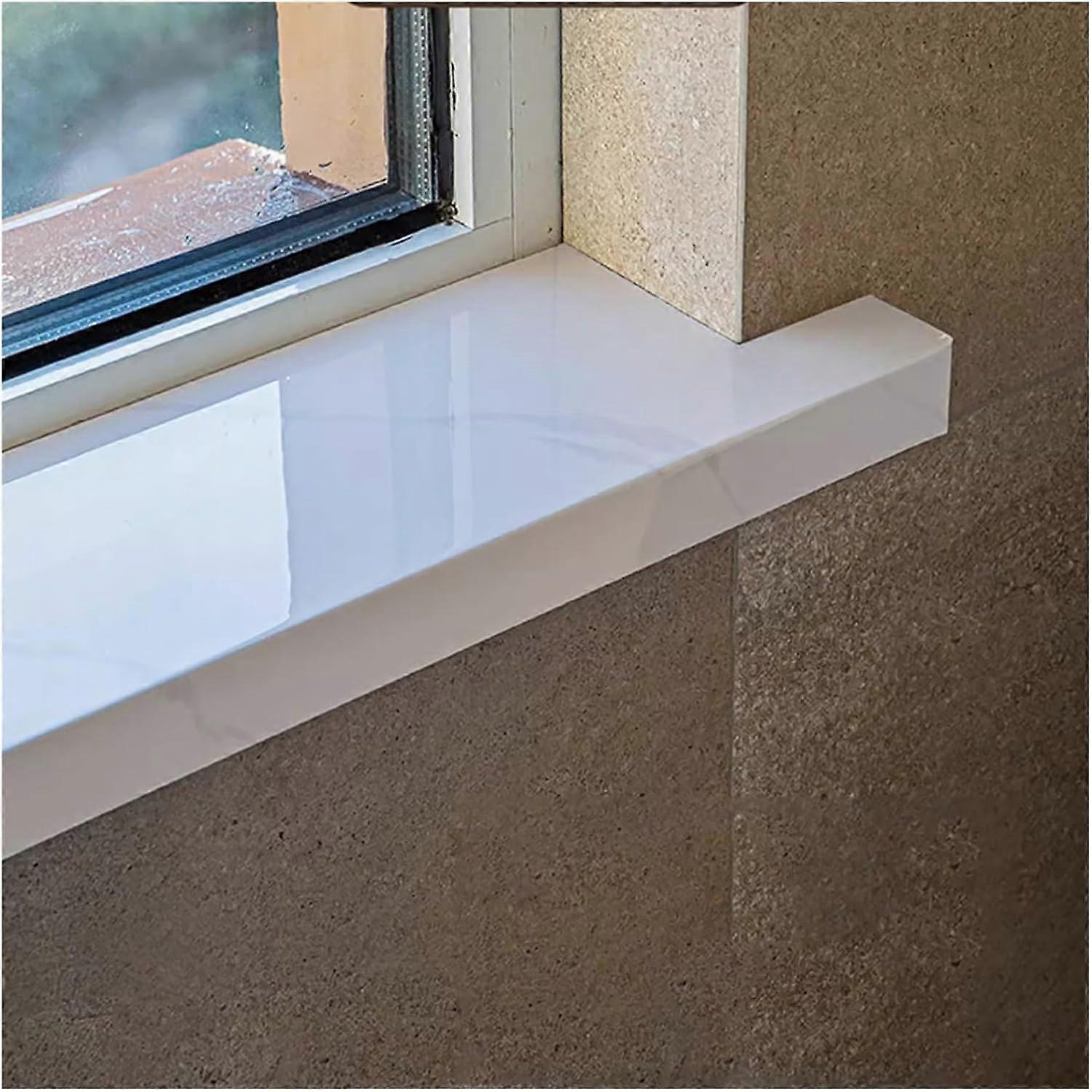 White Acrylic Window Sill Protector Cover Board, SelfAdhesive, Moisture Resistant, 40cm 60cm