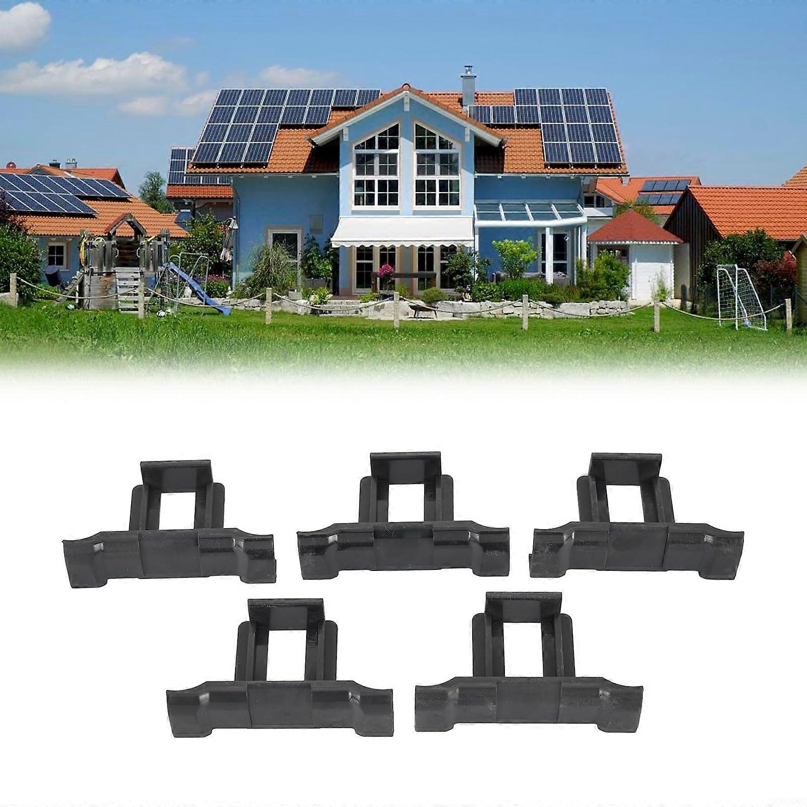 20Pcs Solar Panel Drainage Clips Automatic Water Removal PV Module Cleaning for 3040mm Frames Black