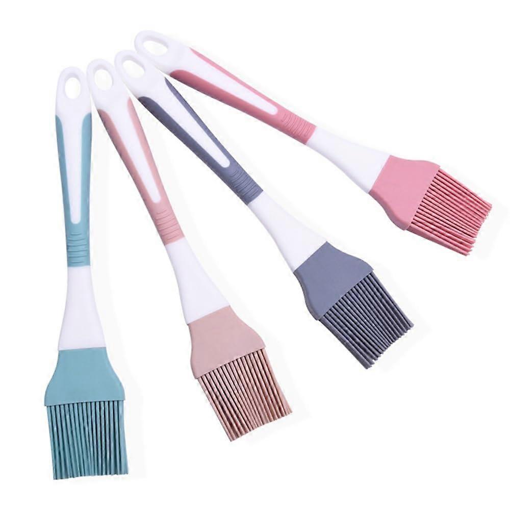 Basting Brush Set 4pcs Silicone Cooking Brushes for BBQ, Baking and Pastry with Ergonomic Handle