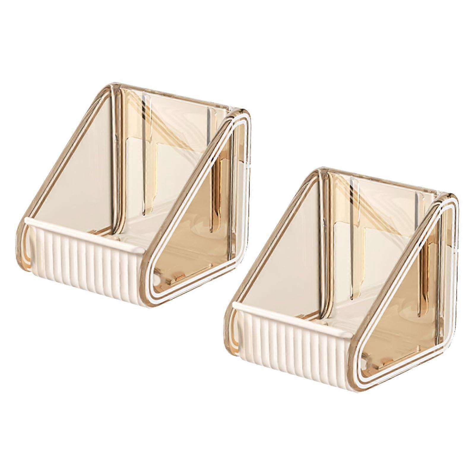Rustproof Wall Mounted Shower Caddy Bathroom Organizer for Shampoo and Soap, Tea Color Ref: 8641