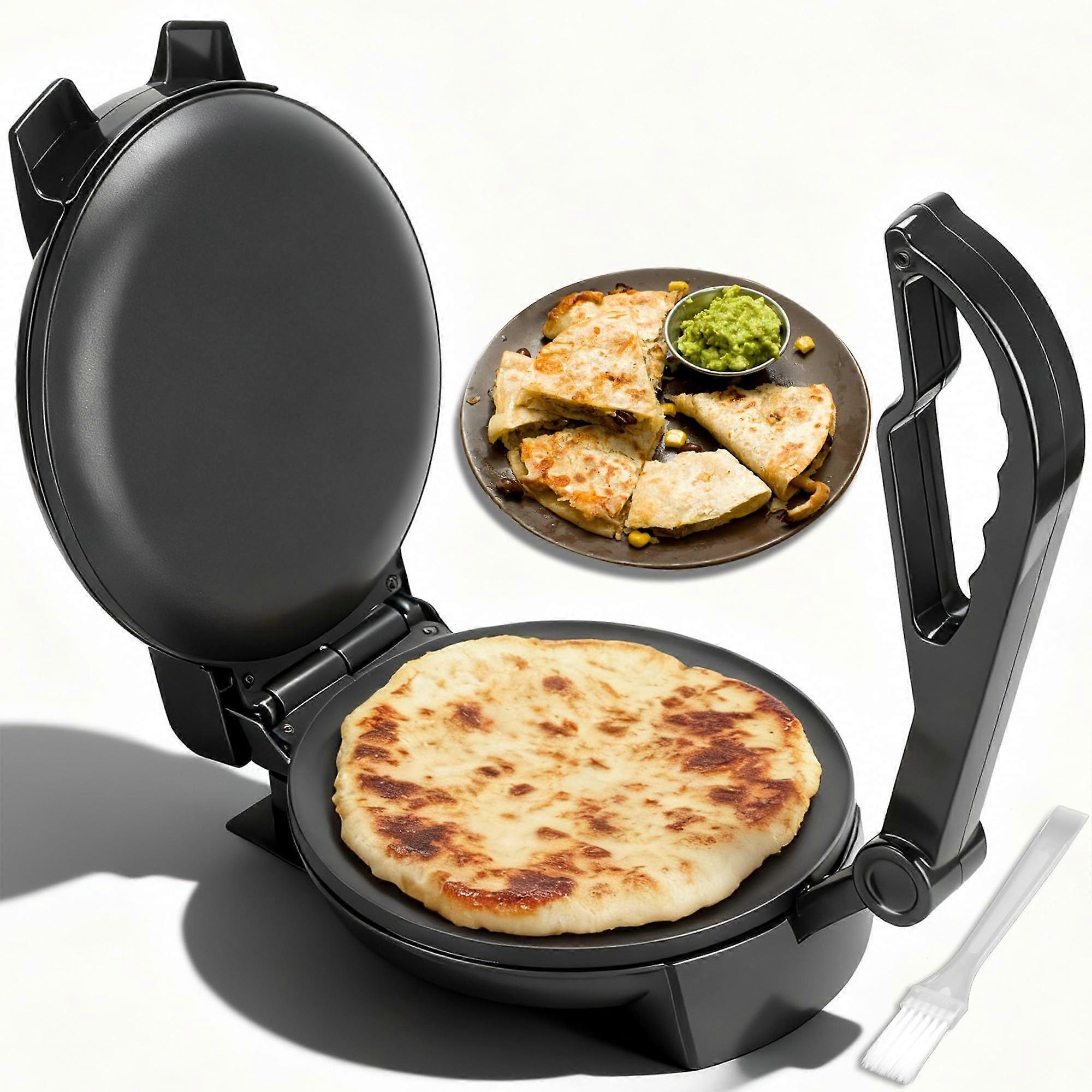 Electric Roti Maker with Temperature Control, 8'' Nonstick Tortilla Press for Fast Even Heating
