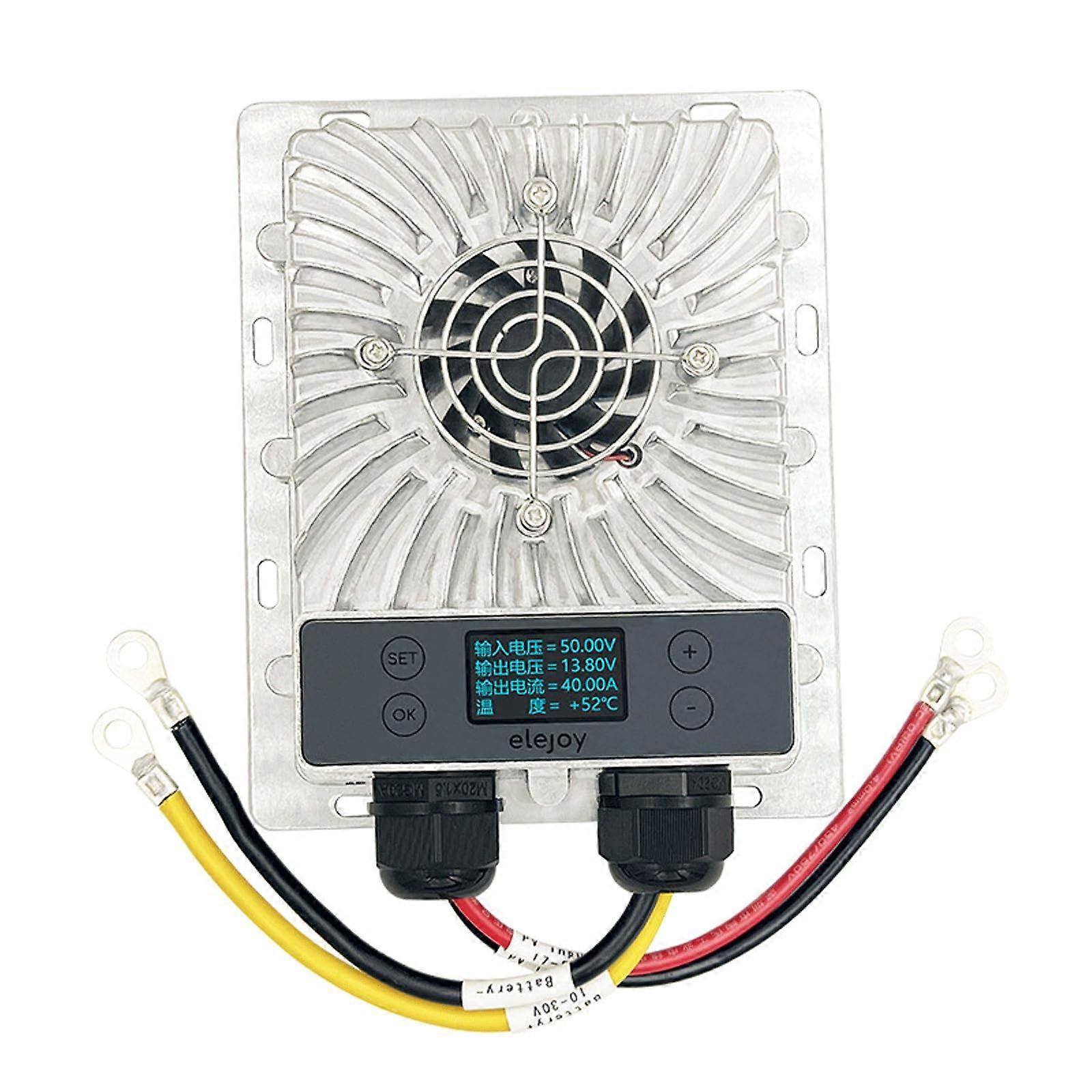 600W MPPT Solar Charge Controller 12V 24V with LCD Display, Adjustable Voltage 1030V