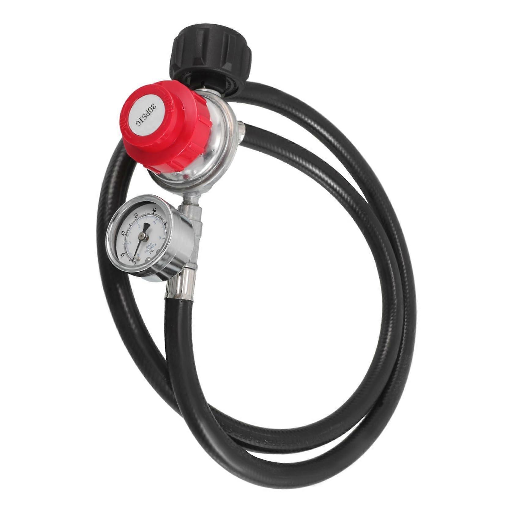 Adjustable Propane Regulator with Gauge, Precise Pressure Control for Grill and Heater