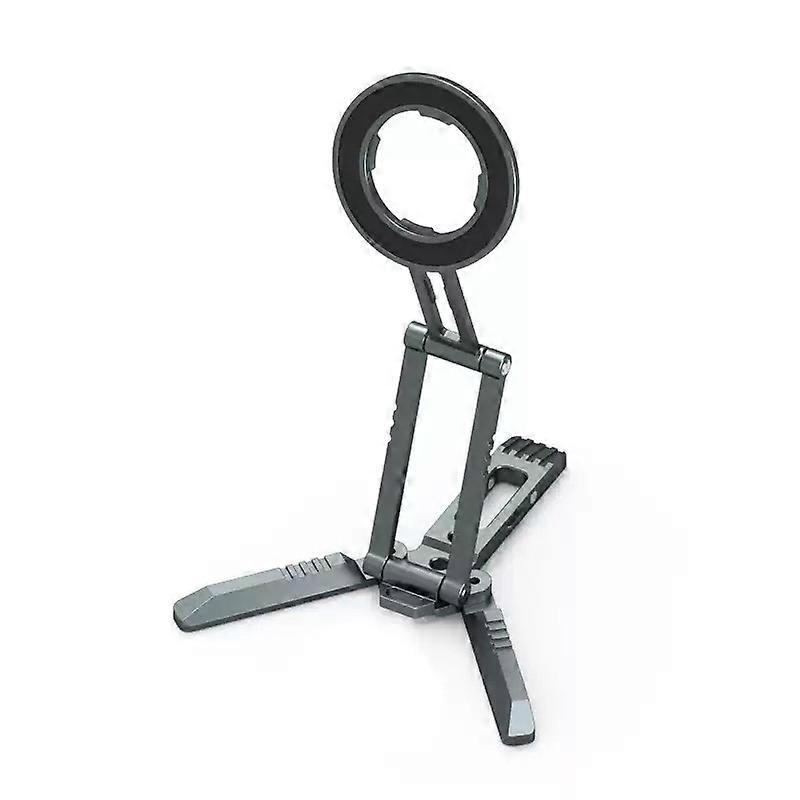Aluminum Magnetic Foldable Smartphone Stand - Space Gray