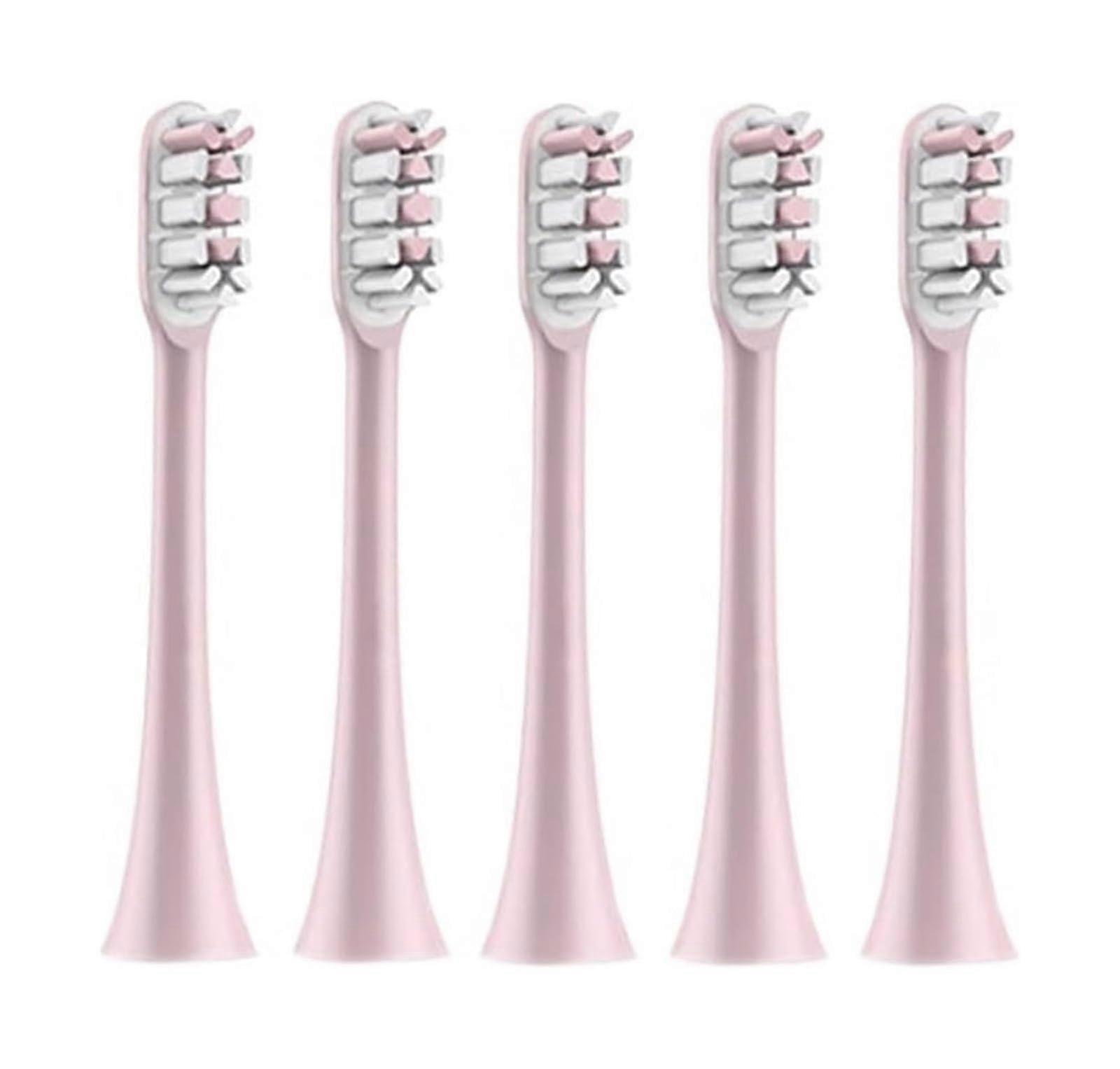 Electric Toothbrush Heads Compatible with SOOCAS V1 V2, Pink Replacement 5 Pack