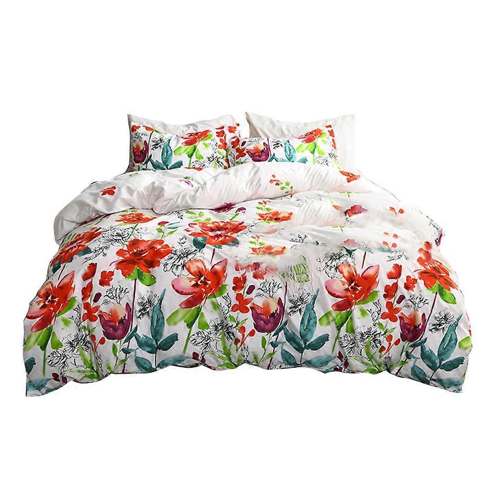 Floral Bedding Kit Three-Piece Bedding Set for Home Use