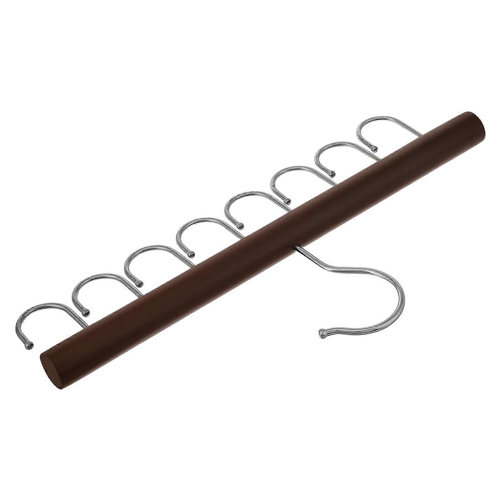 Solid Wood Hook Hanger for Hanging Ties and Belt Organizer