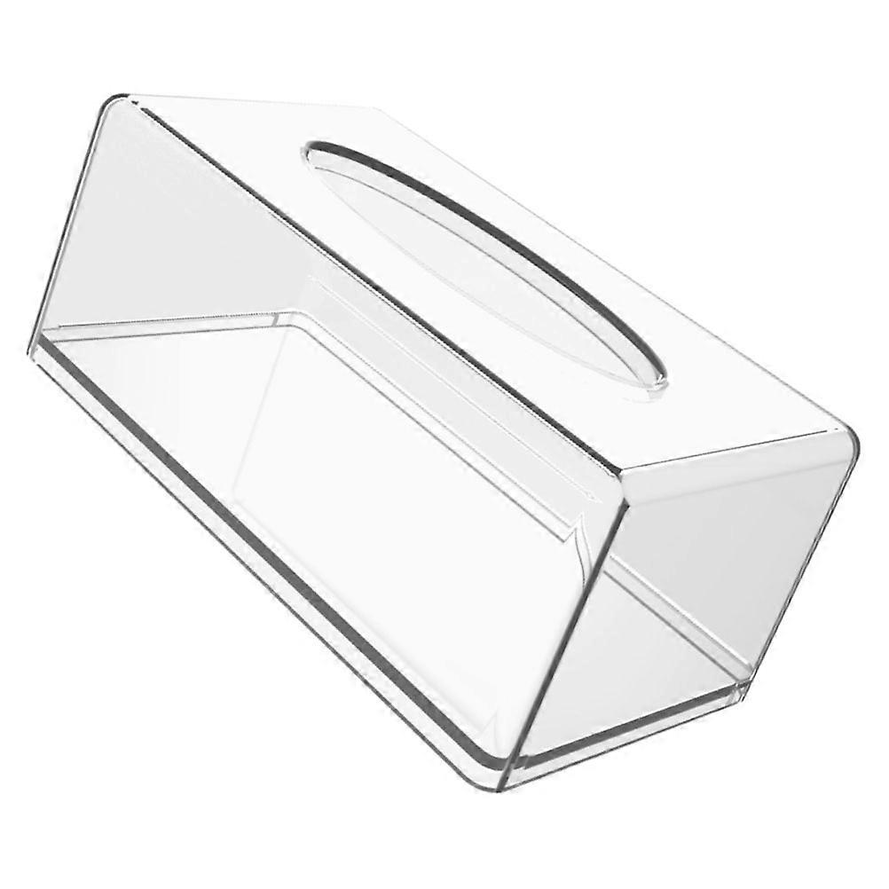 Transparent Tissue Box Holder for Storage with Rectangular Napkin Dispenser
