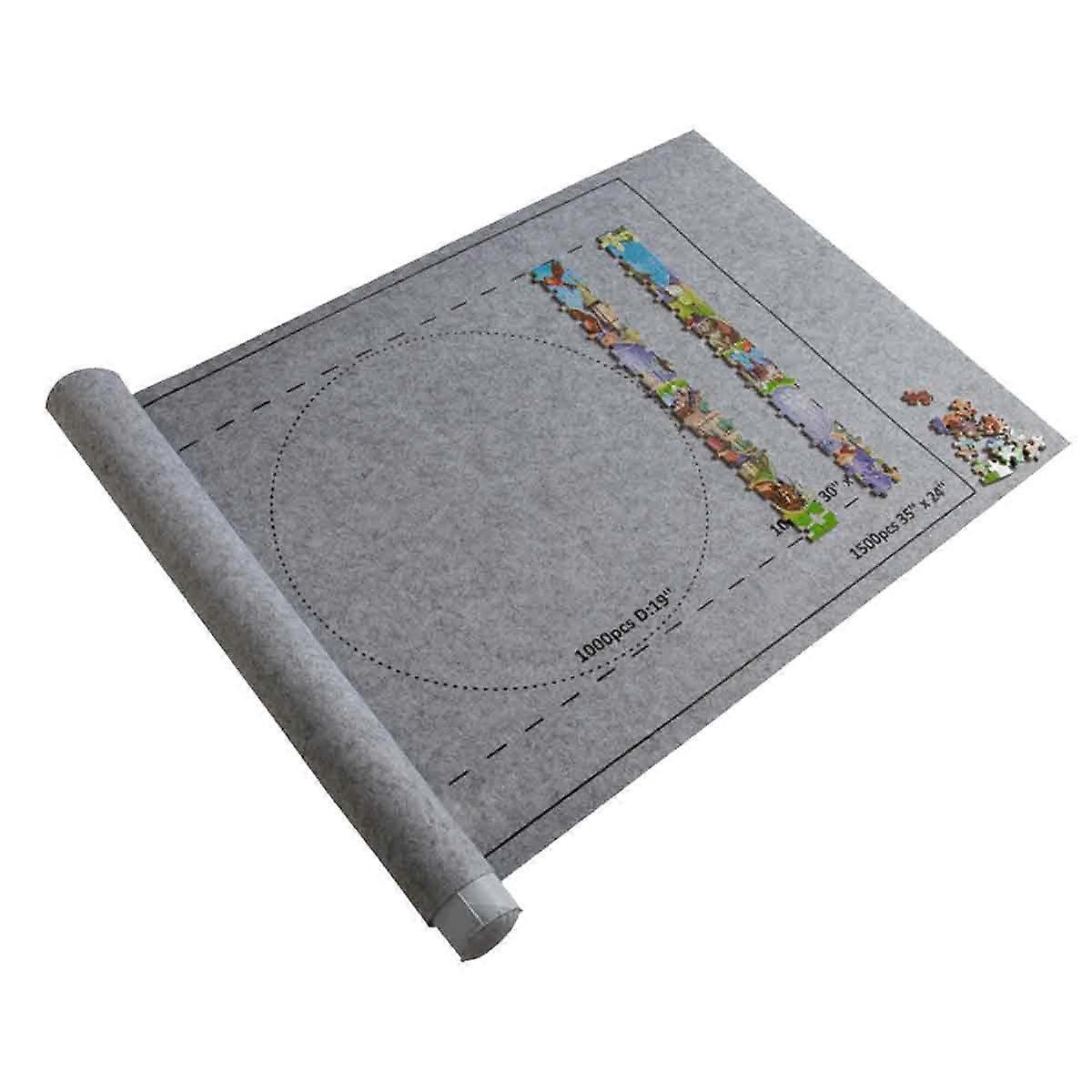 User-Friendly Roll-Up Puzzle Mat with Sorting Trays and Smooth Surface