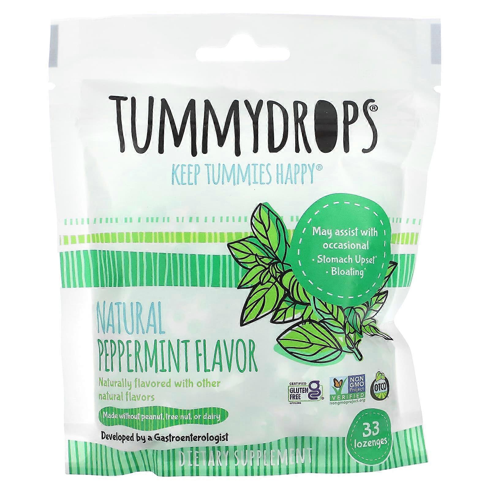 Tummydrops, Natural Peppermint, 33 Lozenges