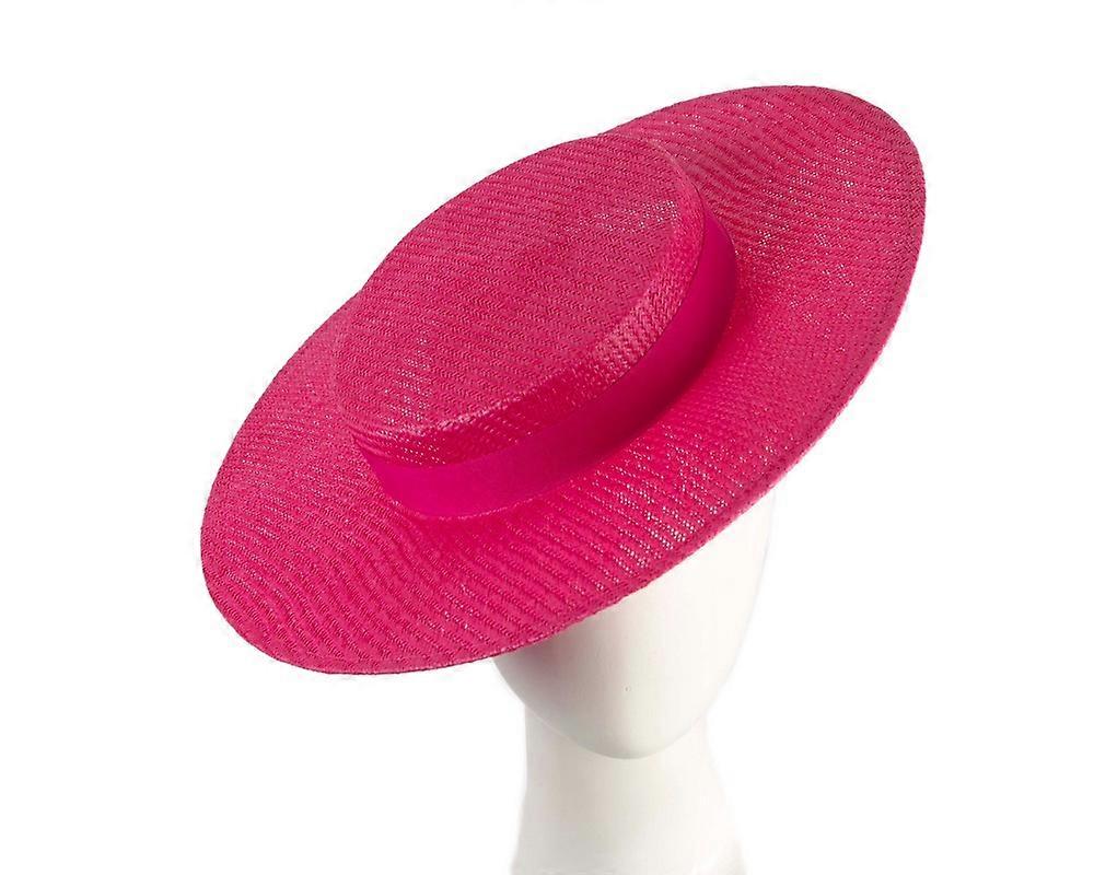 Fuchsia boater hat by Max Alexander MA977F