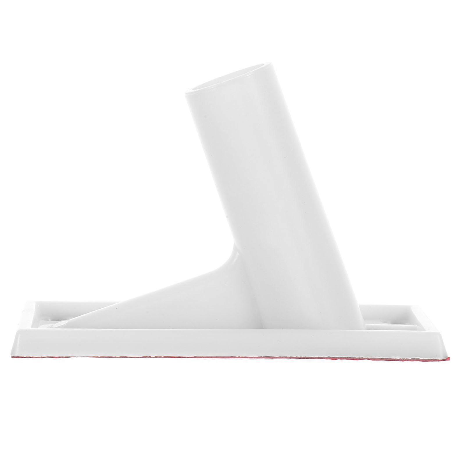 Flag Pole Wall Bracket Adhesive Plastic for Flag Hold 2Pcs White