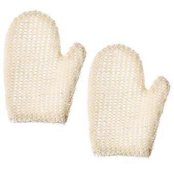 Bath Gloves Exfoliating Scrubber for Body 10Pcs Beige Honeycomb Shower